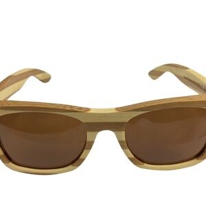 Bamboo Polarized spring loaded eco friendly light sunglasses unisex NIB